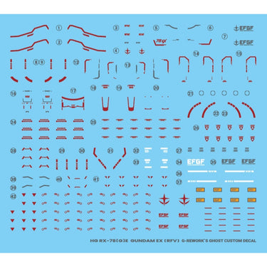 G-Rework CD-H255 Premium Decal for HG Rfv Rx-78Ge Gundam Ex